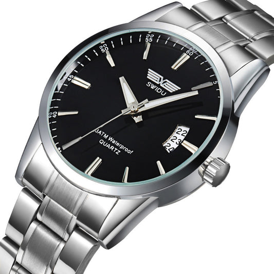 Buy Stylish 40.5mm Men's Single Day Steel Watch - Non-Mechanical Elegance 