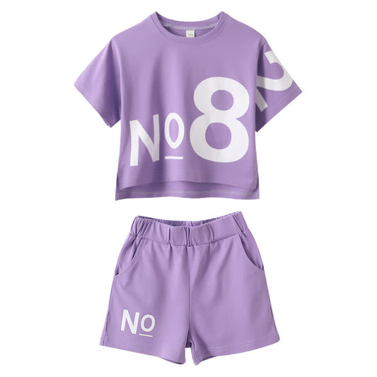 Buy Girl Short-sleeved Two-piece Suit - Trendy Kids' Fashion
